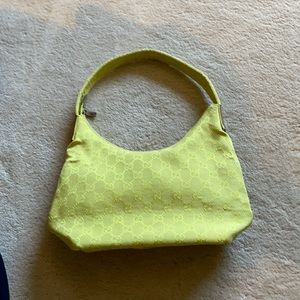 Gucci canvas GG logo small hobo handbag